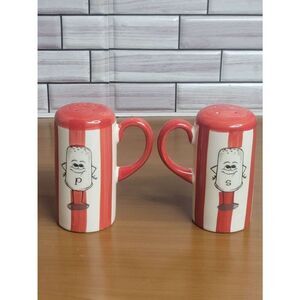 Vintage Red and White Drive in Movie Salt and Pepper Shakers
